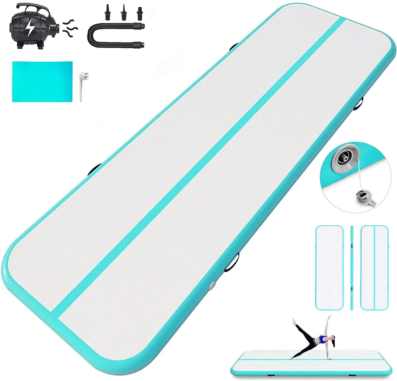 MEMAX Extra-Wide Inflatable Gym Mat - 2M Width - Image 14