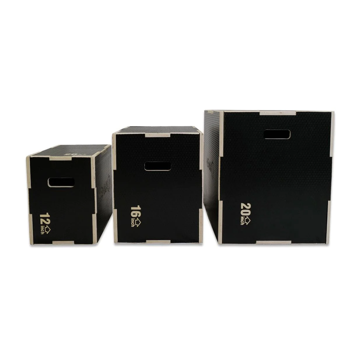 Anti-Slip Wooden Plyo Jump Box - Set of 3 - Image 3