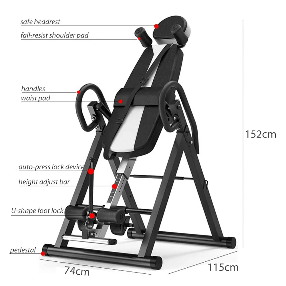 Foldable Gravity Inversion Table for Back Pain Relief - Image 3