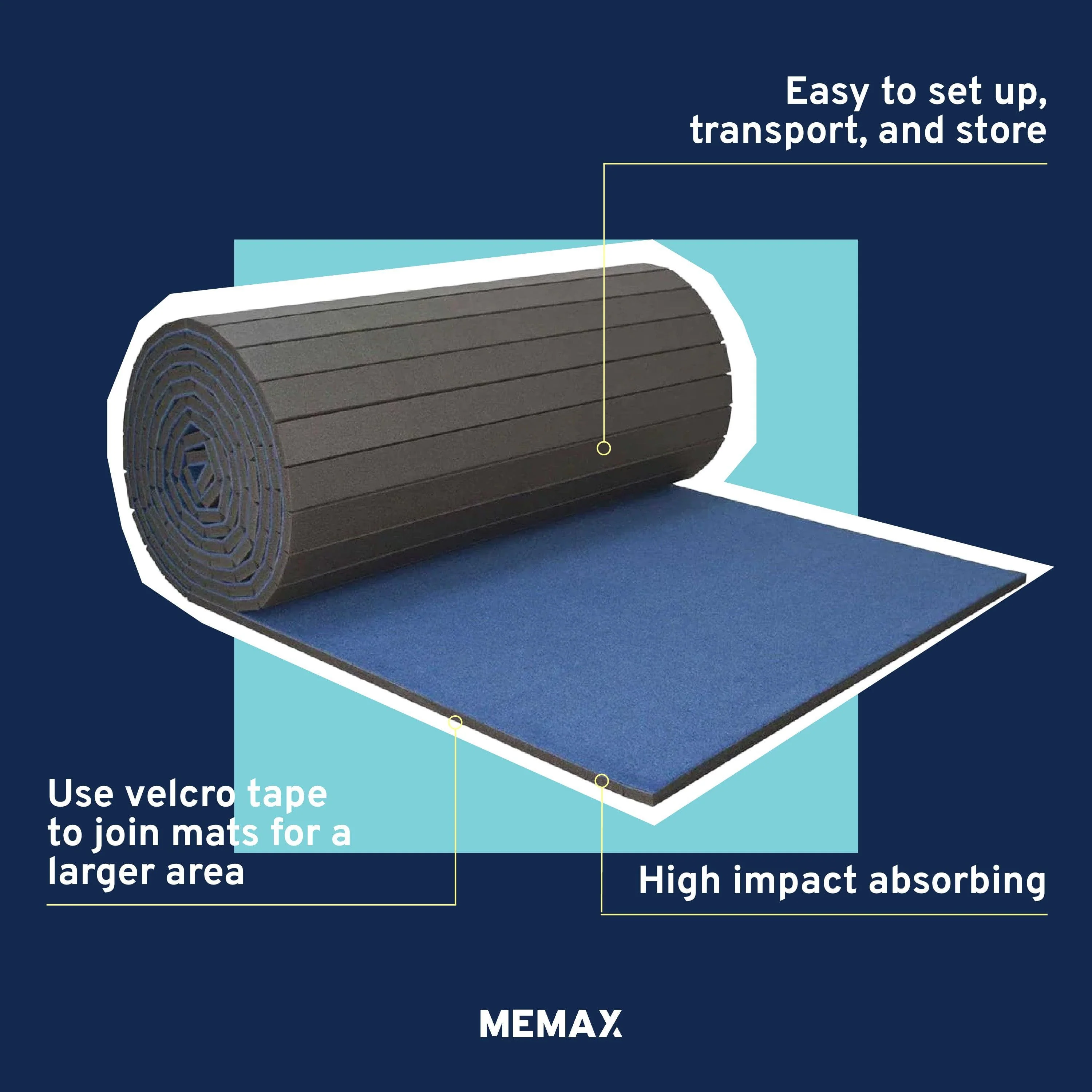 MEMAX Carpet Bonded Roll-Up Training Mat - Image 3